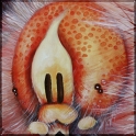 Augenblick einer Rotschwanz-Raupe; Acryl auf Leinwand;
30 x 30 cm
